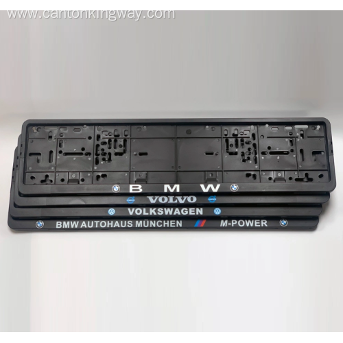 Customizable plastic license plate frame